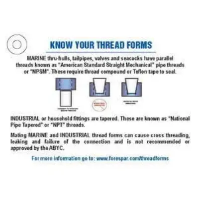 Know Your Thread Forms with Forespar Marine